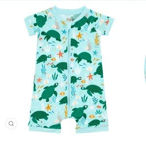 Little Sleepies Sea Turtle Friends Shortie Romper